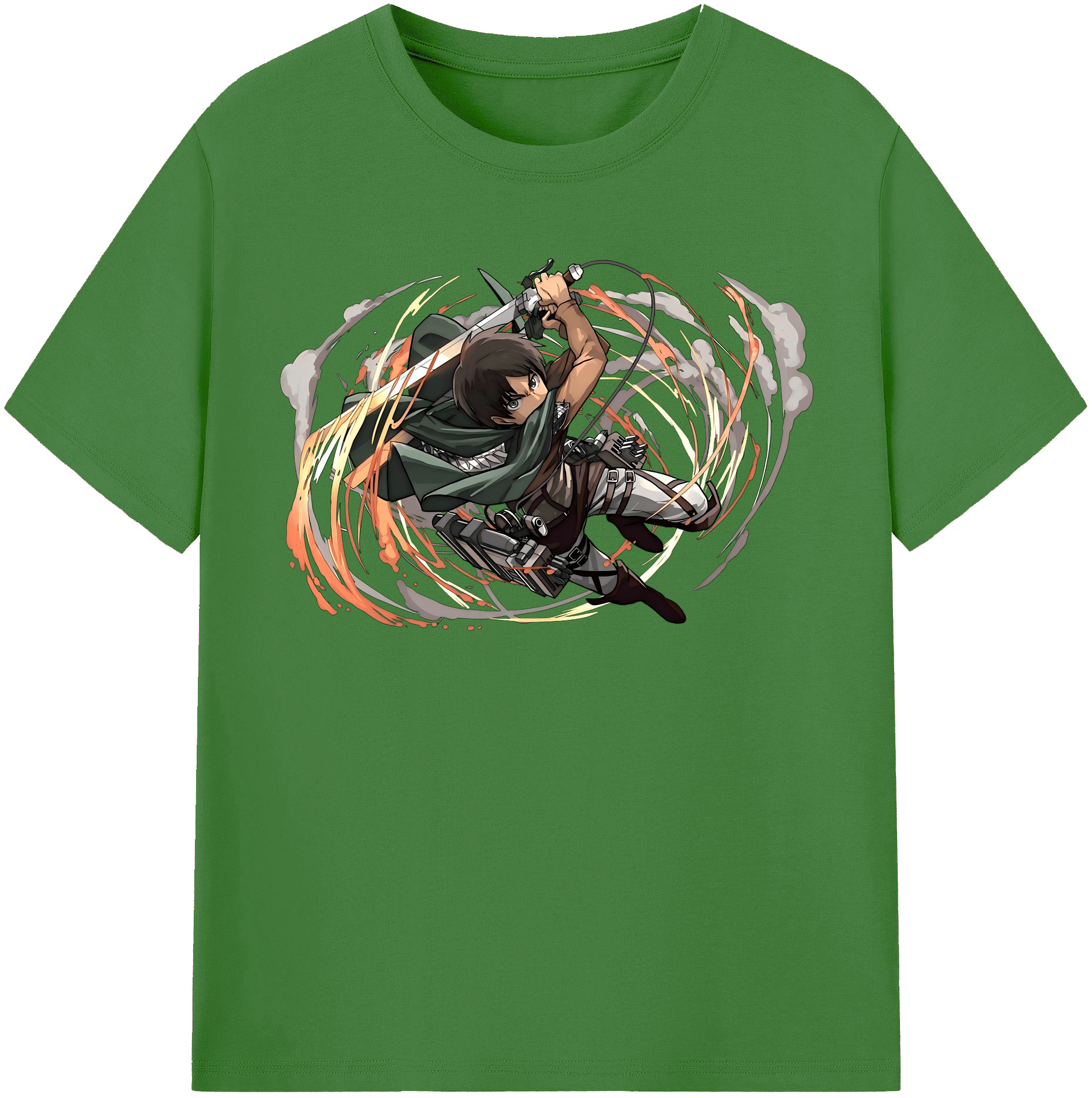 （画像用） 進撃の巨人 エレン･イェーガー Attack on Titan Eren Jäger レディースカジュアルプリントTシャツ（綿100％）